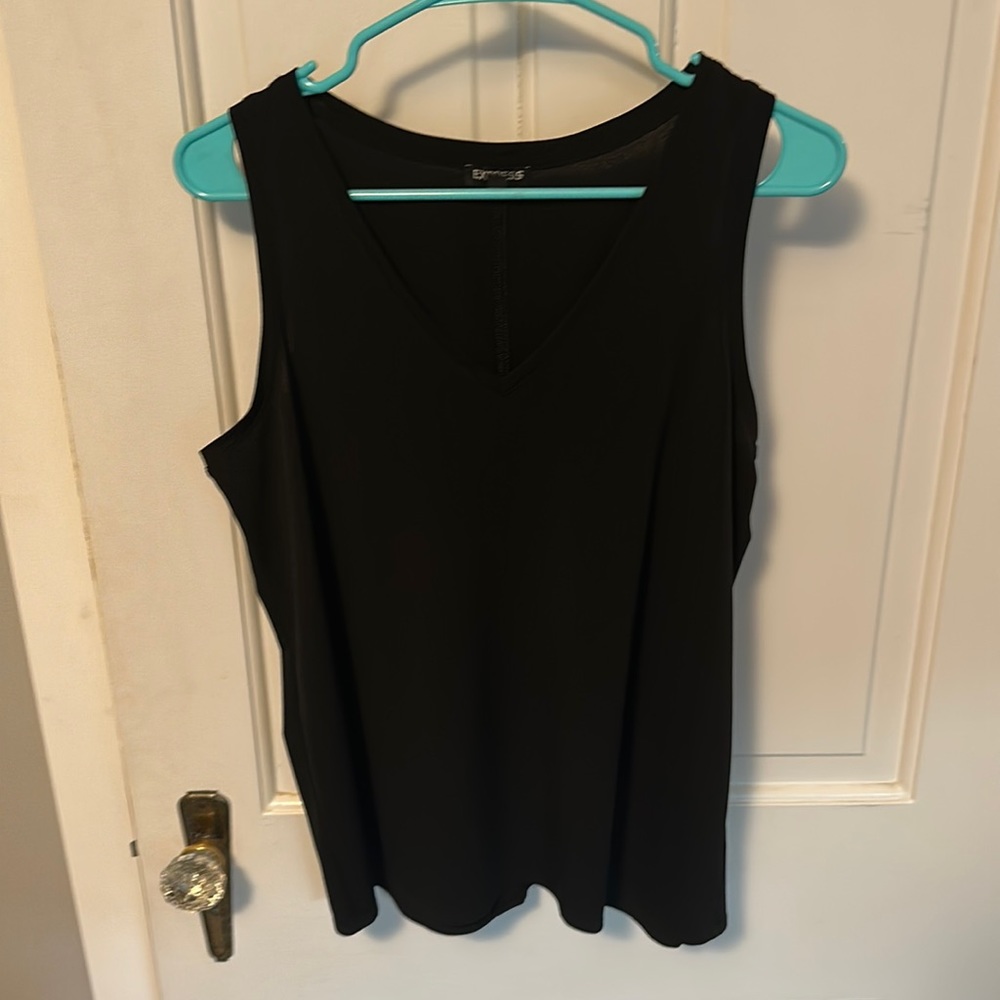 Express Black Sleeveless v-Neck